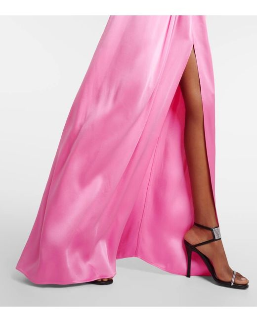 Vestido de fiesta Falabella de saten Stella McCartney de color Pink