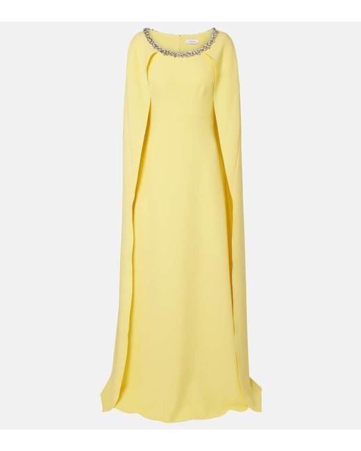 Safiyaa Yellow Robe Mit Kristallen