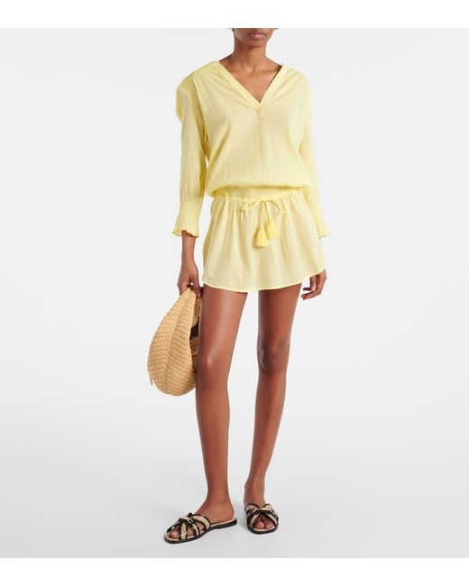 Heidi Klein Yellow Clifton Cotton Beach Dress