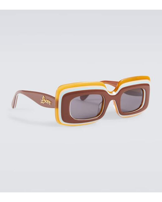 Loewe Brown Paula's Ibiza Rectangular Sunglasses for men