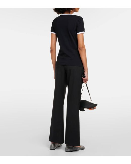 Loewe Black T-Shirt Anagram aus Baumwoll-Jersey