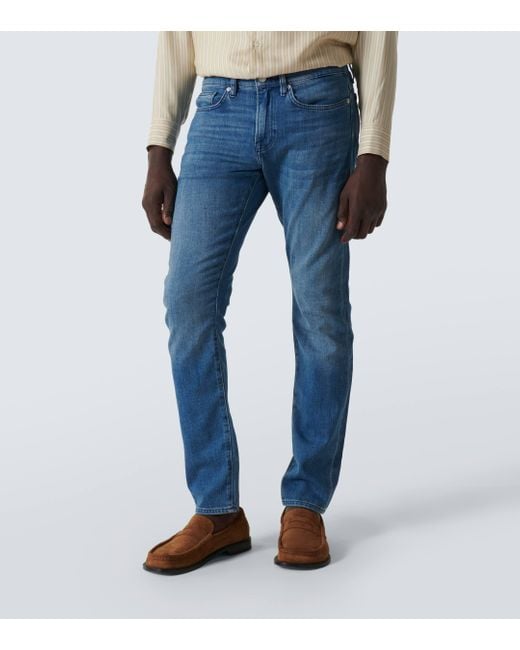 FRAME Blue L'homme Mid-rise Slim Jeans for men