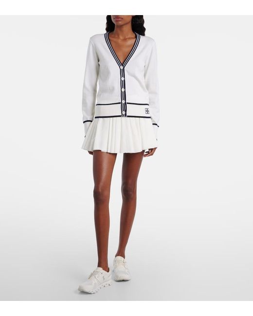 Tory Burch Gray Wool-Blend Cardigan