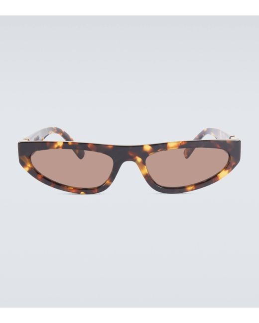 Miu Miu Brown Logo Cat-eye Sunglasses for men