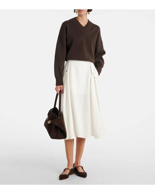 Malone Souliers Brown Corina Leather And Suede Mary Jane Flats