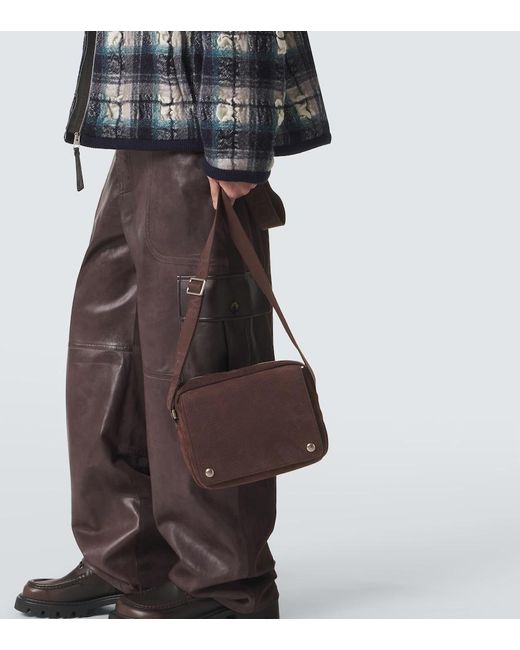 Borsa A Tracolla Pebble Medium di Loewe in Brown da Uomo