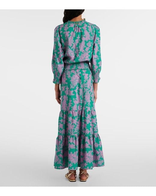 Heidi Klein Blue Maxikleid Santa Rosa Aus Einem Baumwollgemisch