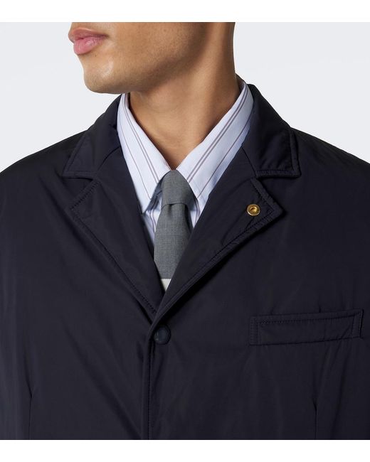 Thom Browne Blue 4-Bar Down Jacket for men