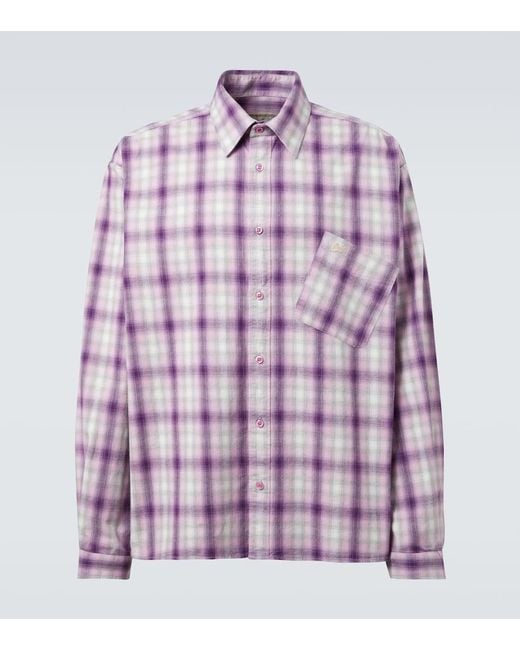 Camisa De Algodon A Cuadros ERL de hombre de color Purple