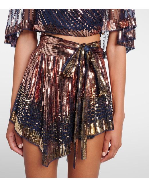 Rabanne Multicolor Sequined Shorts