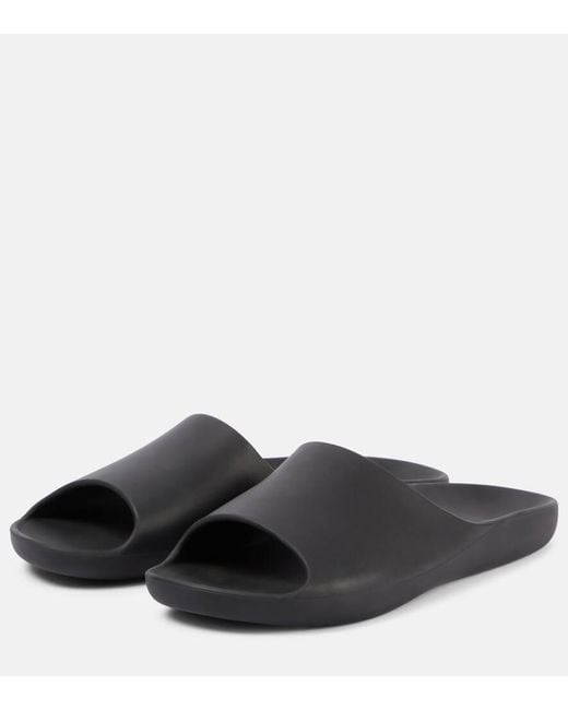 The Row Black Ama Slides