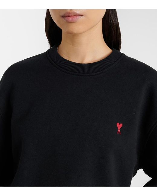 AMI Blue Ami De Cour Cotton Jersey Sweatshirt