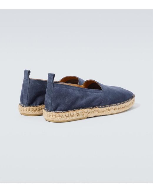 Frescobol Carioca Blue Helio Suede Espadrilles for men