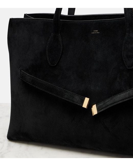 Totême  Black Large Suede Tote Bag