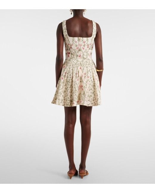 Agua Bendita Natural Agua Floral Cotton Minidress