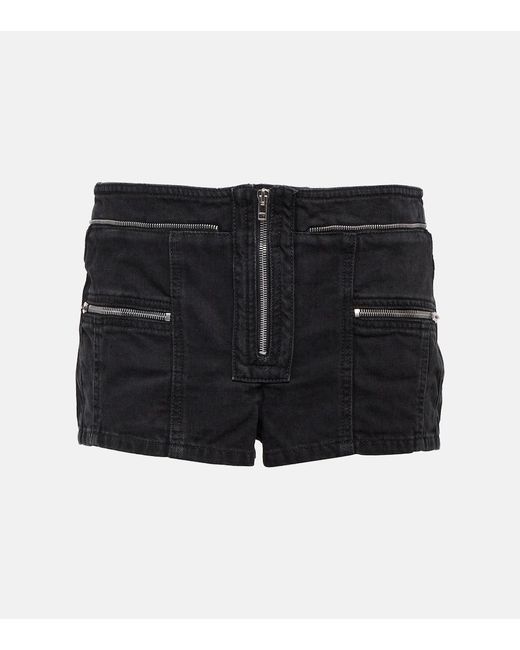 Isabel Marant Black Low-Rise Jeansshorts Lary