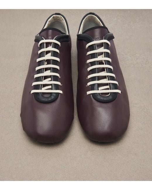 Dries Van Noten Brown Leather Sneakers