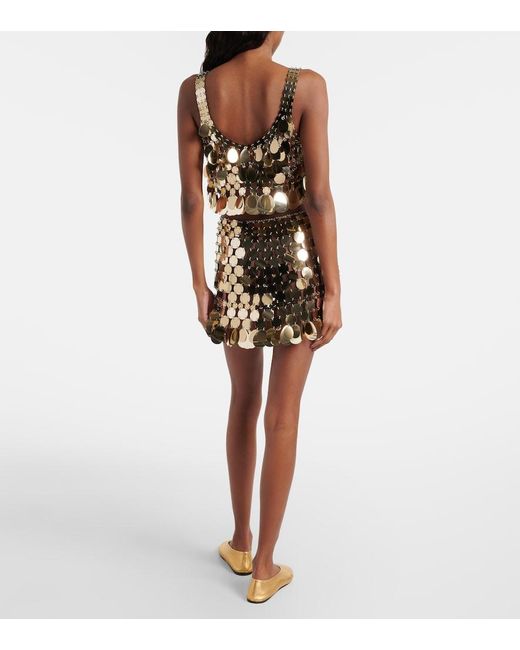 Rabanne Metallic Sequined Miniskirt