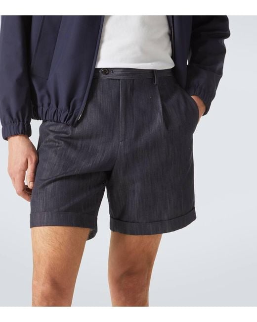 Shorts De Denim Lardini de hombre de color Blue