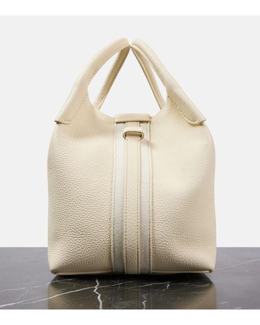 Loro Piana Natural Bale Small Leather Shoulder Bag