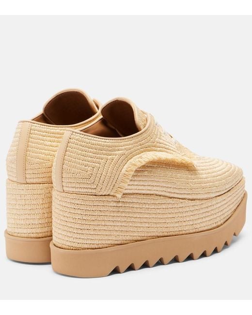 Stella McCartney Natural Elyse Woven Platforms