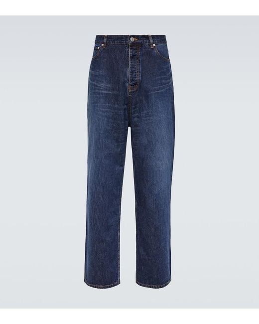 Balenciaga Mid-Rise Wide-Leg Jeans in Blue für Herren