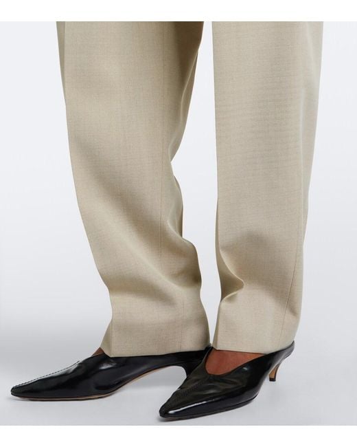 Rohe Natural Wool And Silk-Blend Straight Pants