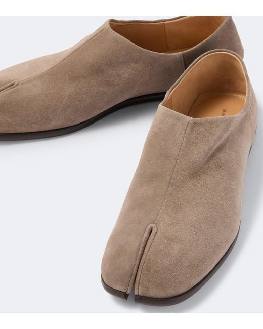 Maison Margiela Brown Tabi Suede Slip-Ons for men