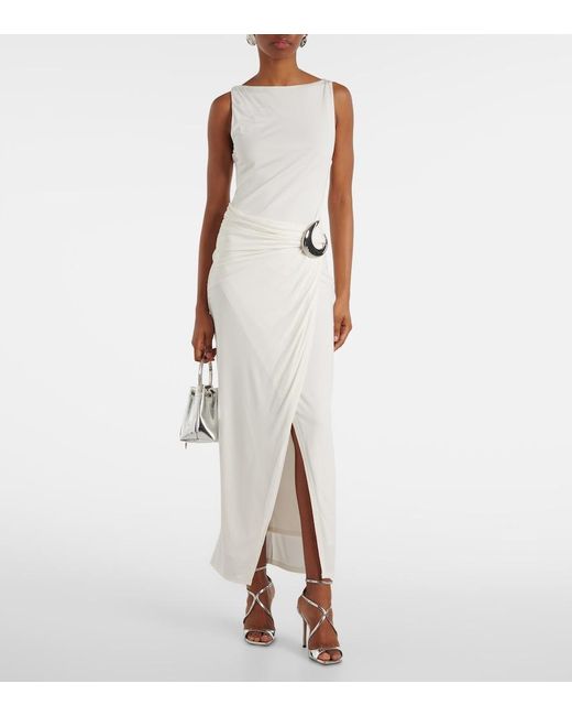 Staud White Talia Wrap Dress