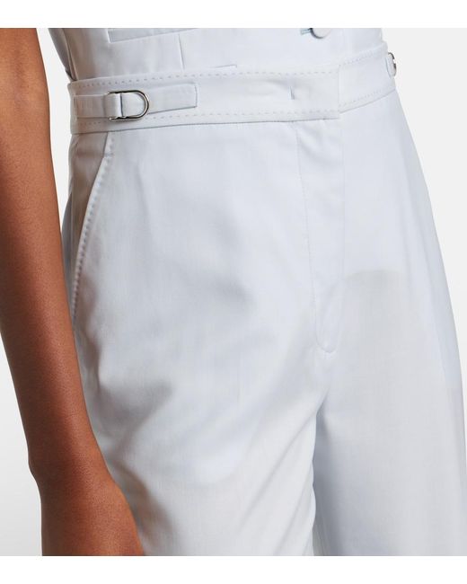 Gabriela Hearst White Vesta Wool And Silk Flared Pants