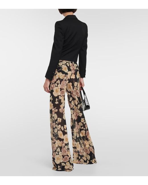 Saint Laurent Black Cropped Tuxedo Jacket