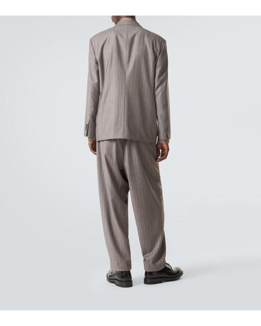 Giorgio Armani Brown Pinstripe Virgin Wool Suit for men