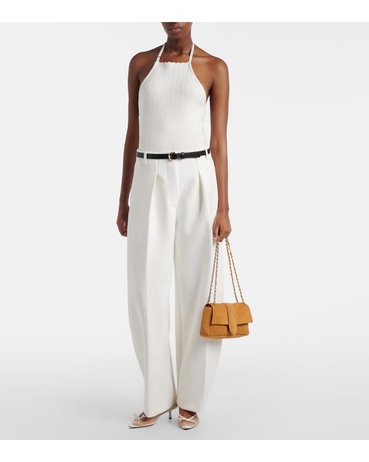 Top Tablier De Punto Jacquemus de color White