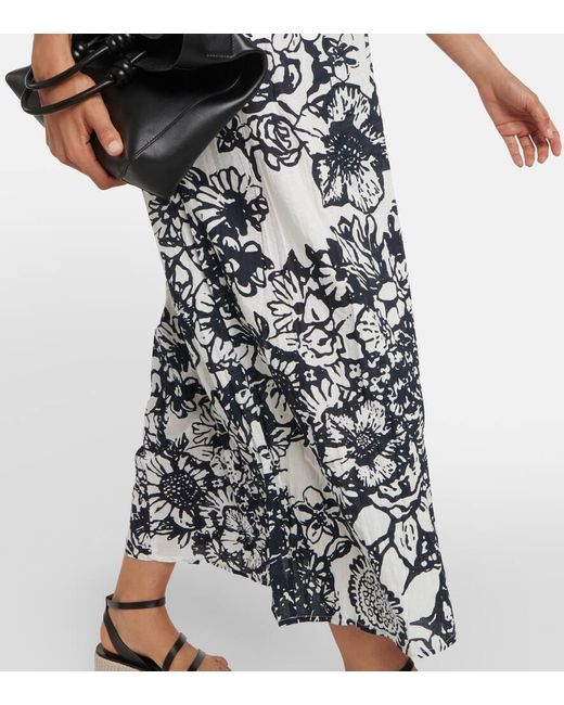 Velvet White Penelope Printed Cotton Maxi Dress