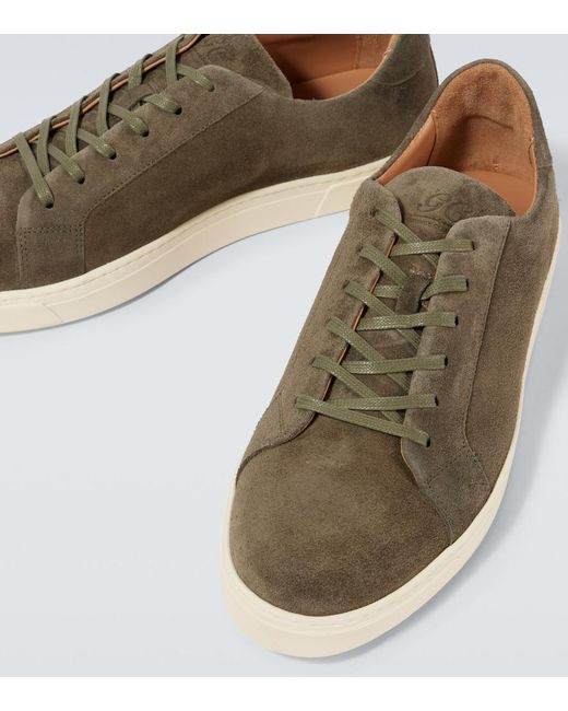 George Cleverley Brown Jack Ii Suede Sneakers for men