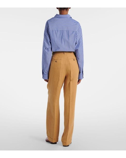 Polo Ralph Lauren Natural Linen Wide-Leg Pants