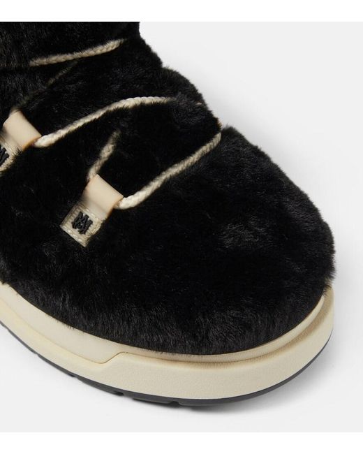 Amiri Black Malibu Hi Faux Shearling Boots