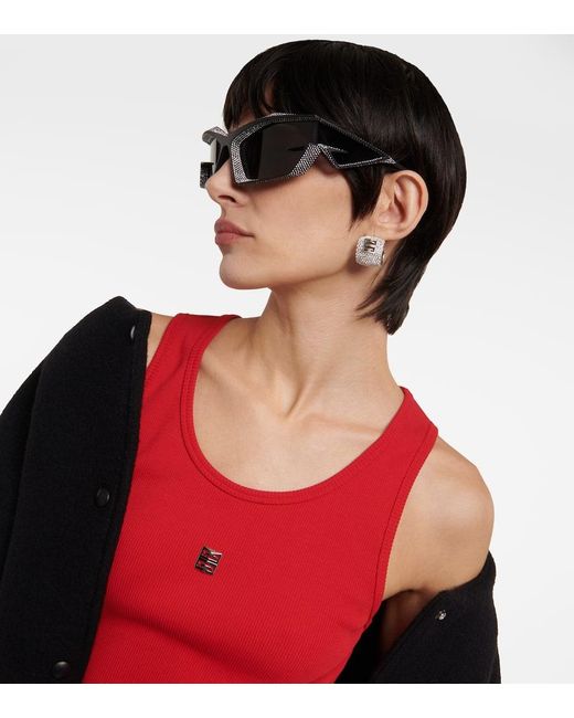 Gafas de sol cat-eye Giv Cut adornadas Givenchy de color Black