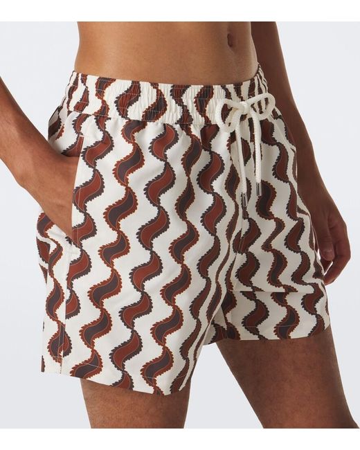 Frescobol Carioca Red Rio Printed Swim Trunks for men