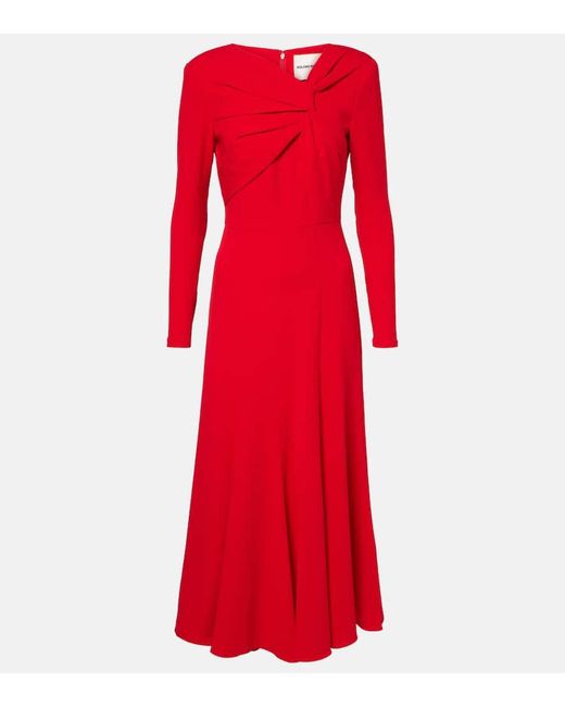 Roland Mouret Red Midikleid Aus Cady
