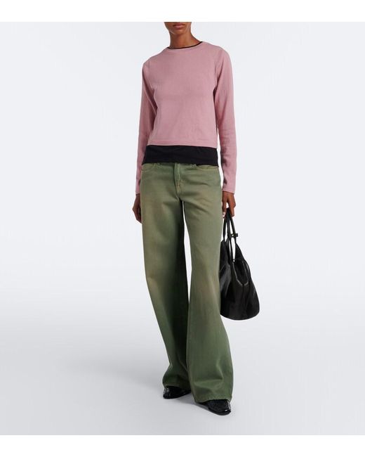 Extreme Cashmere Pink N°451 Lisa Cotton And Cashmere T-Shirt