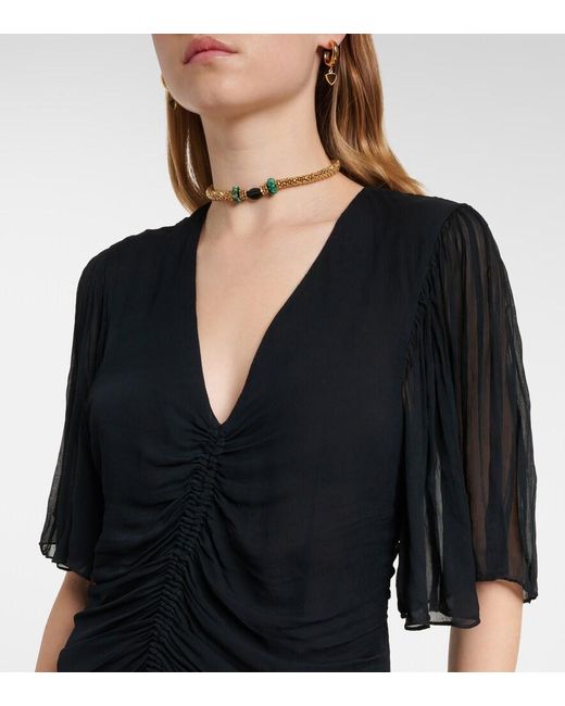 Isabel Marant Black Vivienne Muslin Minidress