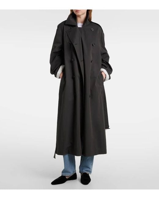 Trench-Coat En Coton Totême  en coloris Black