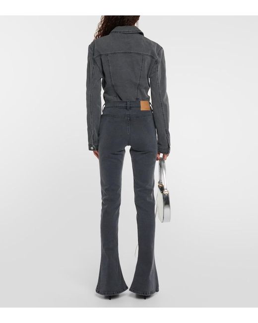 Magda Butrym Blue Flared Slim Jeans