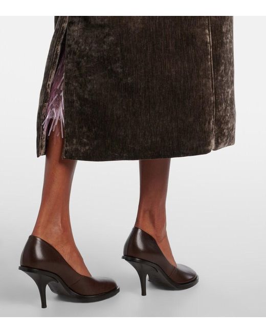 JACQUES WEI Brown Shearling-Trimmed Coat