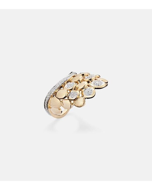 Rainbow K White Blossom 14Kt Pinky Ring With Diamonds