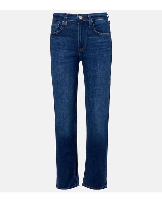 Citizens of Humanity Blue Delfina Straight Jeans