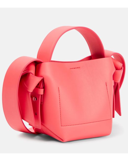 Acne Pink Musubi Mini Leather Crossbody Bag