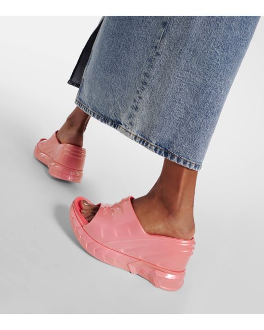 Givenchy Pink Marshmallow Wedge Slides