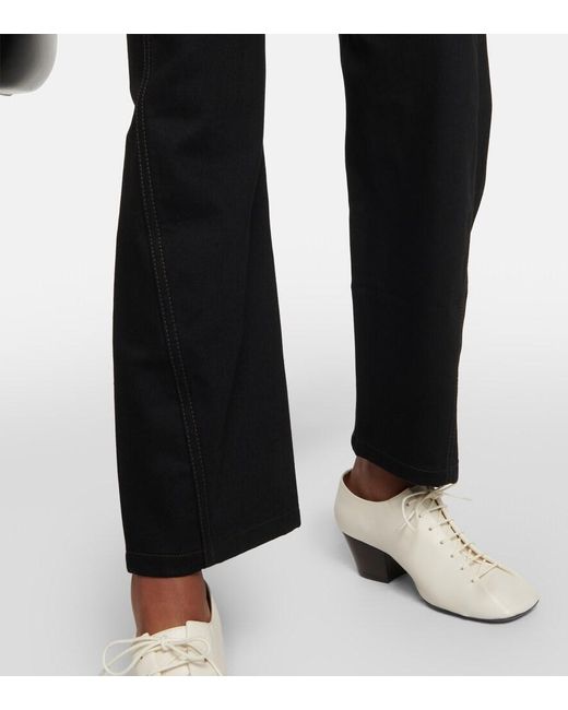 Lemaire Black Mid-Rise Slim-Straight Jeans